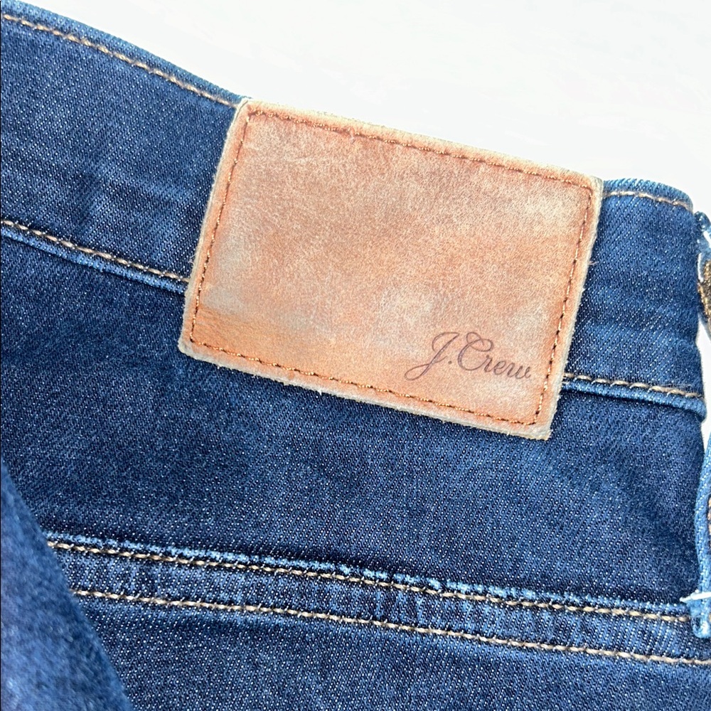 Jcrew size 10 30 Dark wash 10" high rise toothpick stretch Blue Jeans - Picture 5 of 12